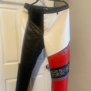Fashionnova Faux leather colorblock pants